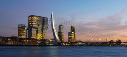 rotterdam coucher de soleil