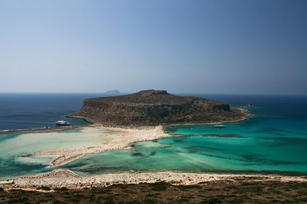 Vue aérienne Plage de Balos Crète 
