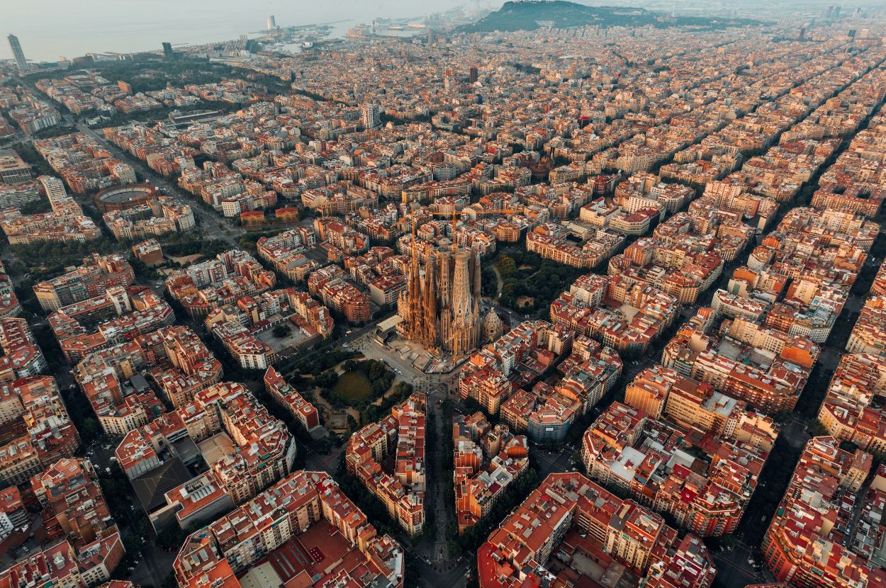 Vue aérienne Barcelone